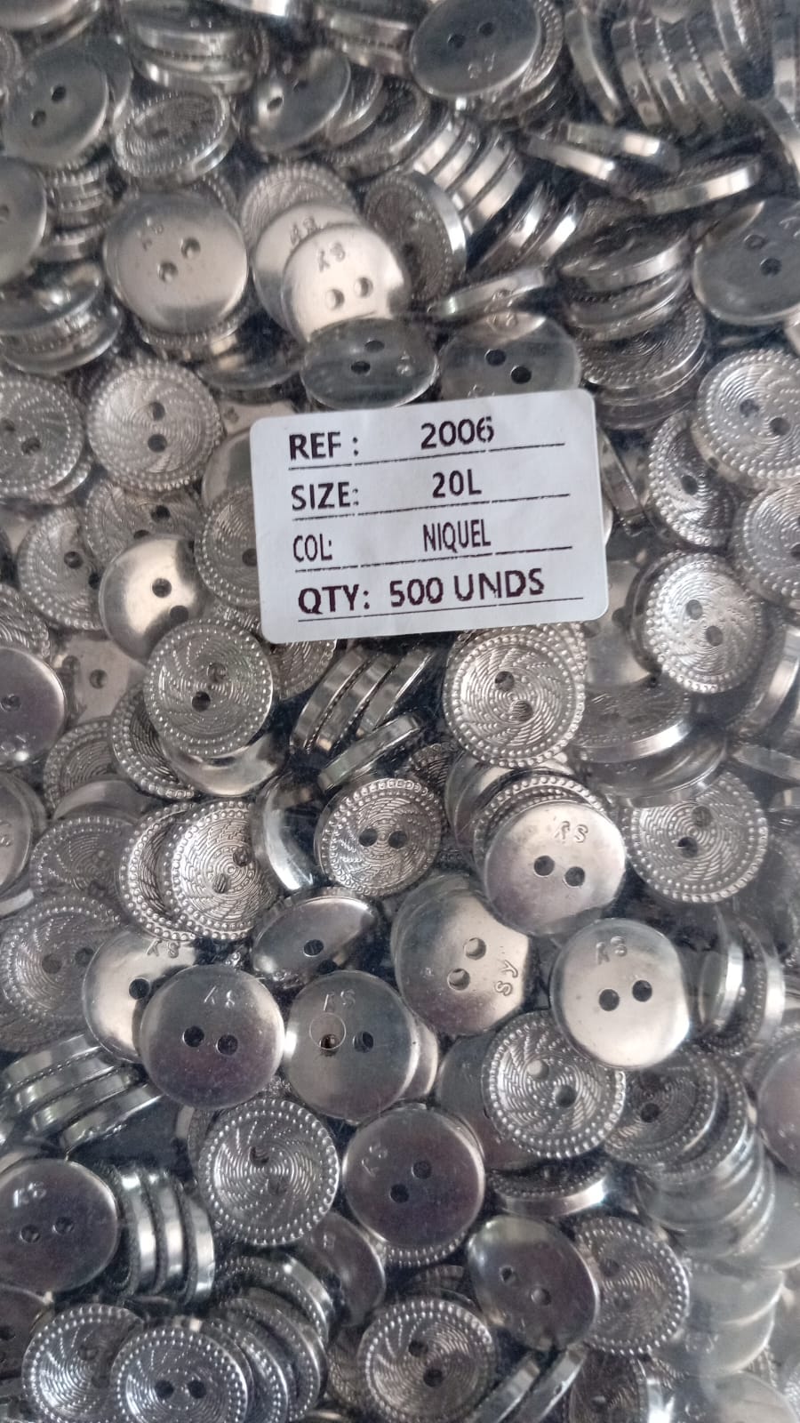 BOTON PLANO PLATA #20