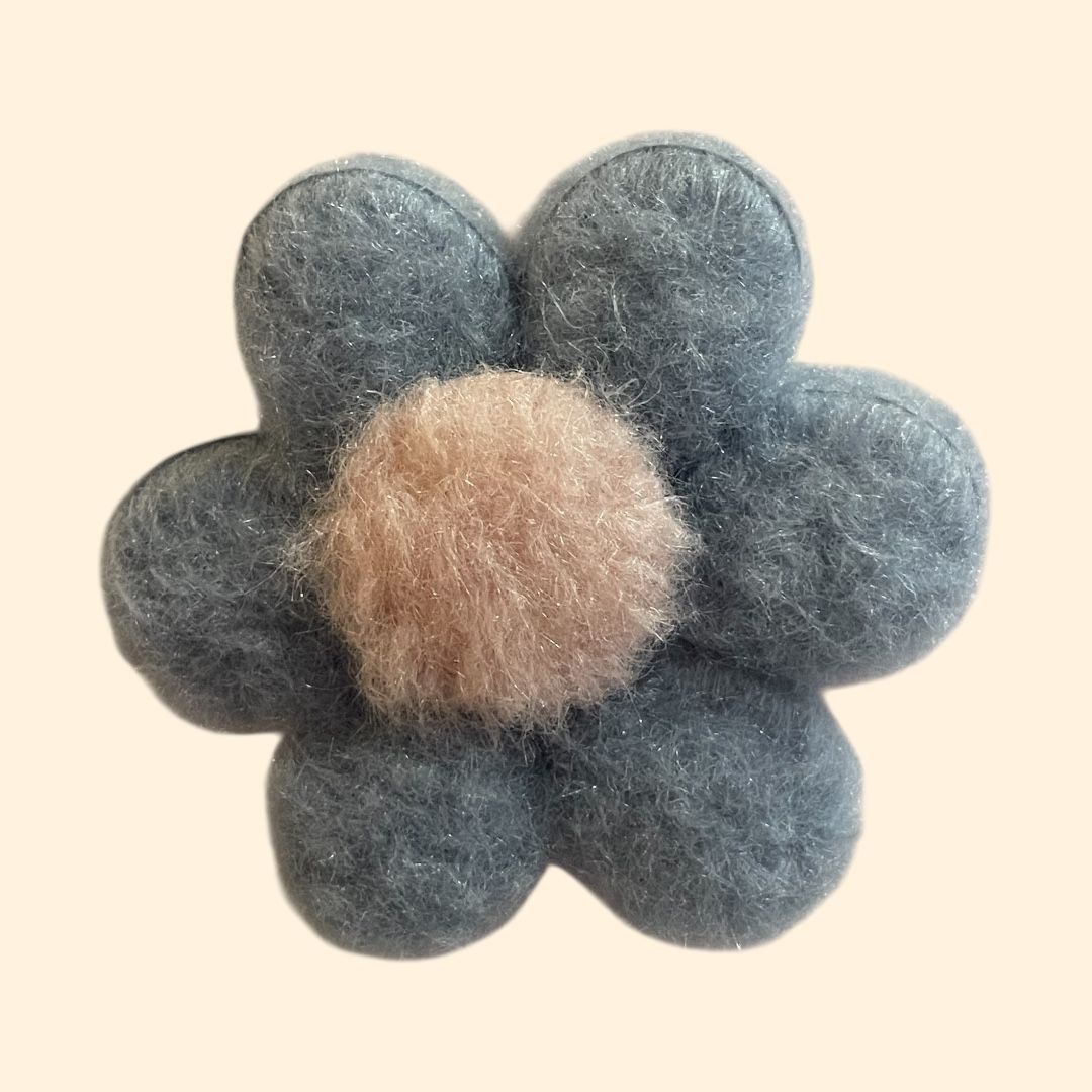 PELUCHE FLOR 2 COLORES 6 PETALOS AZUL