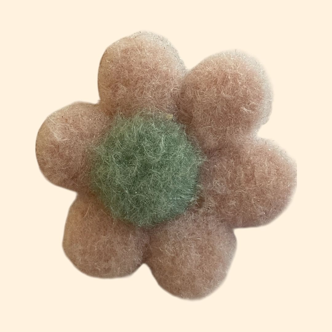 PELUCHE FLOR 2 COLORES 6 PETALOS PALO DE ROSA