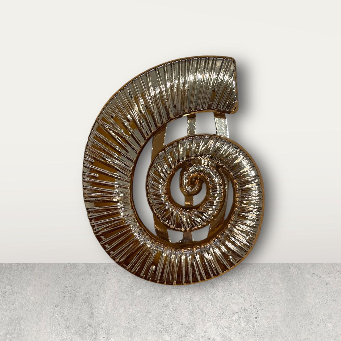 HEBILLA CARACOL ORO-ROSA
