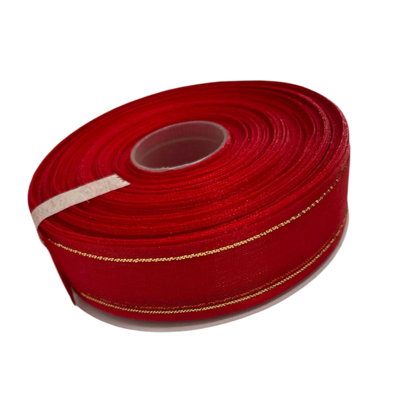 LISTON DE ORGANZA 7/8 ROJO