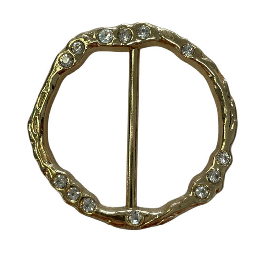 HEBILLA CIRCULAR BORDES IRREGULARES CON PIEDRA