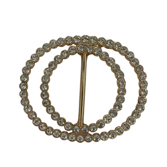 HEBILLA DOBLE CIRCULO DORADA