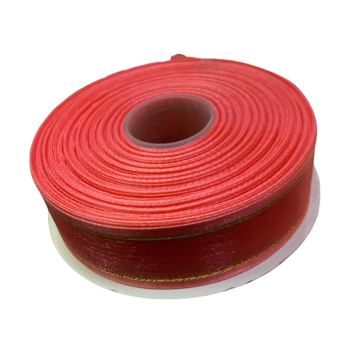 LISTON DE ORGANZA 7/8 CORAL