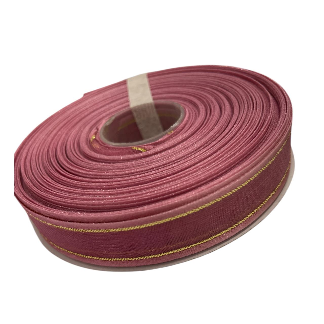 LISTON DE ORGANZA 5/8 ROSA PALO