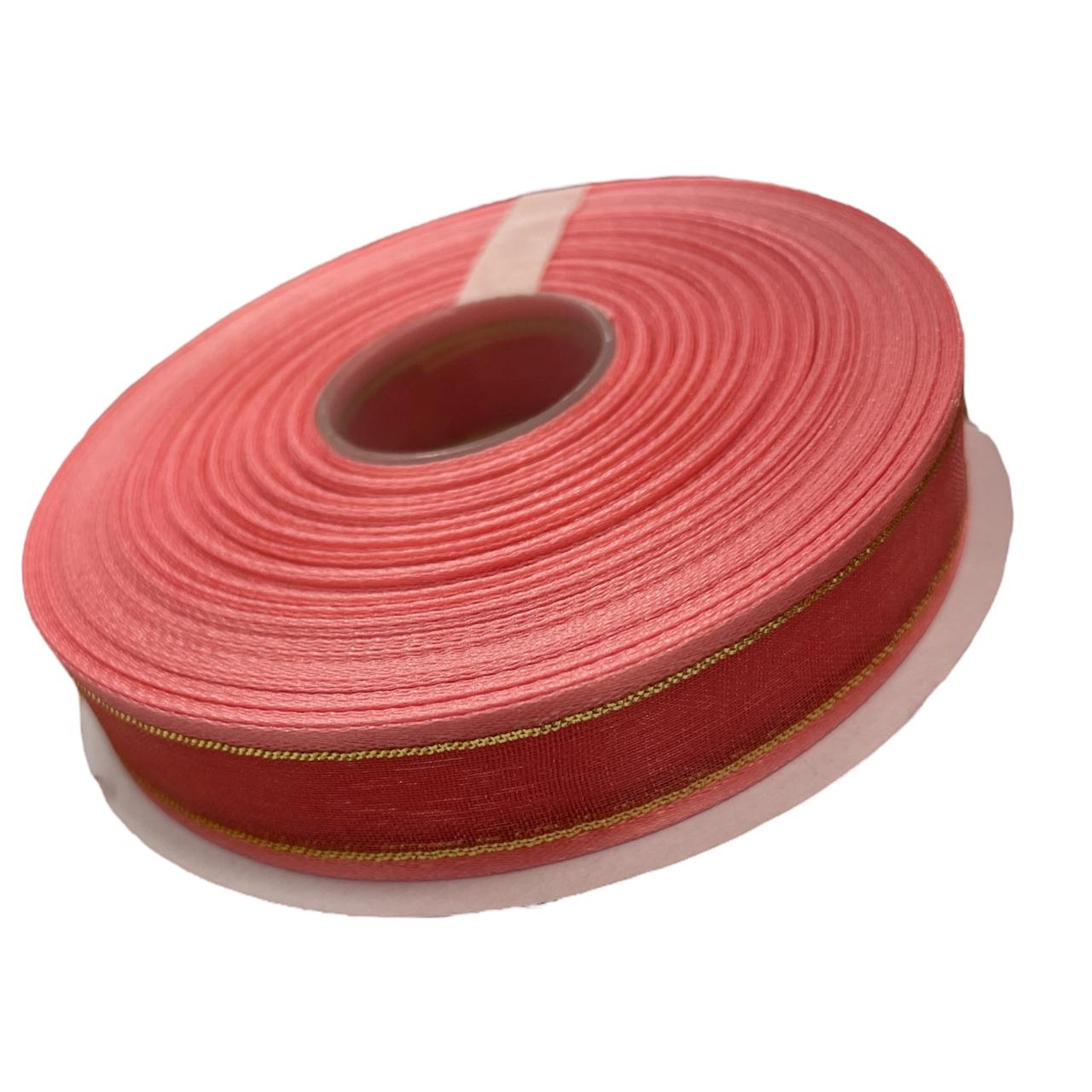 LISTON DE ORGANZA 5/8 CORAL