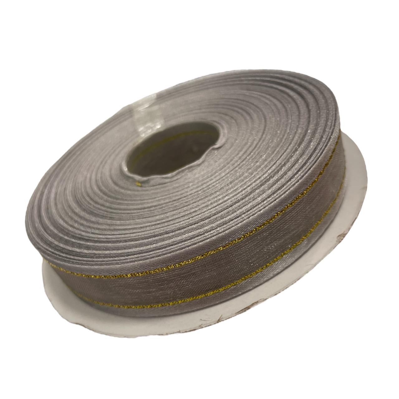 LISTON DE ORGANZA 5/8 GRIS