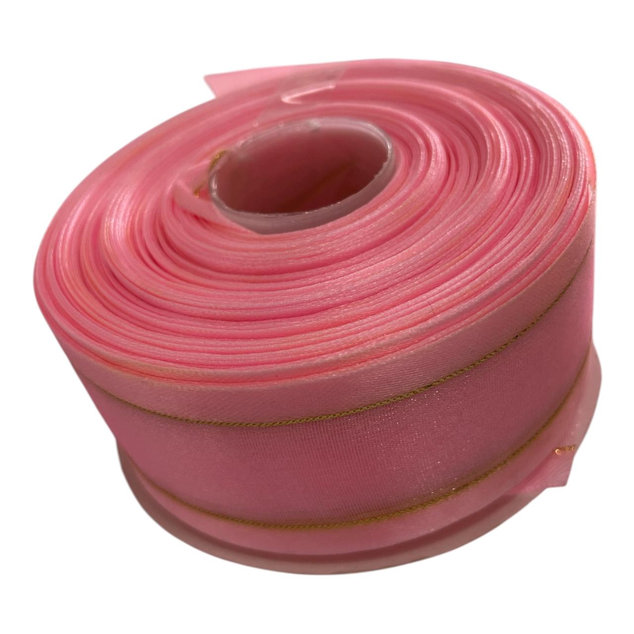 LISTON DE ORGANZA 1-1/2 LT PINK 374