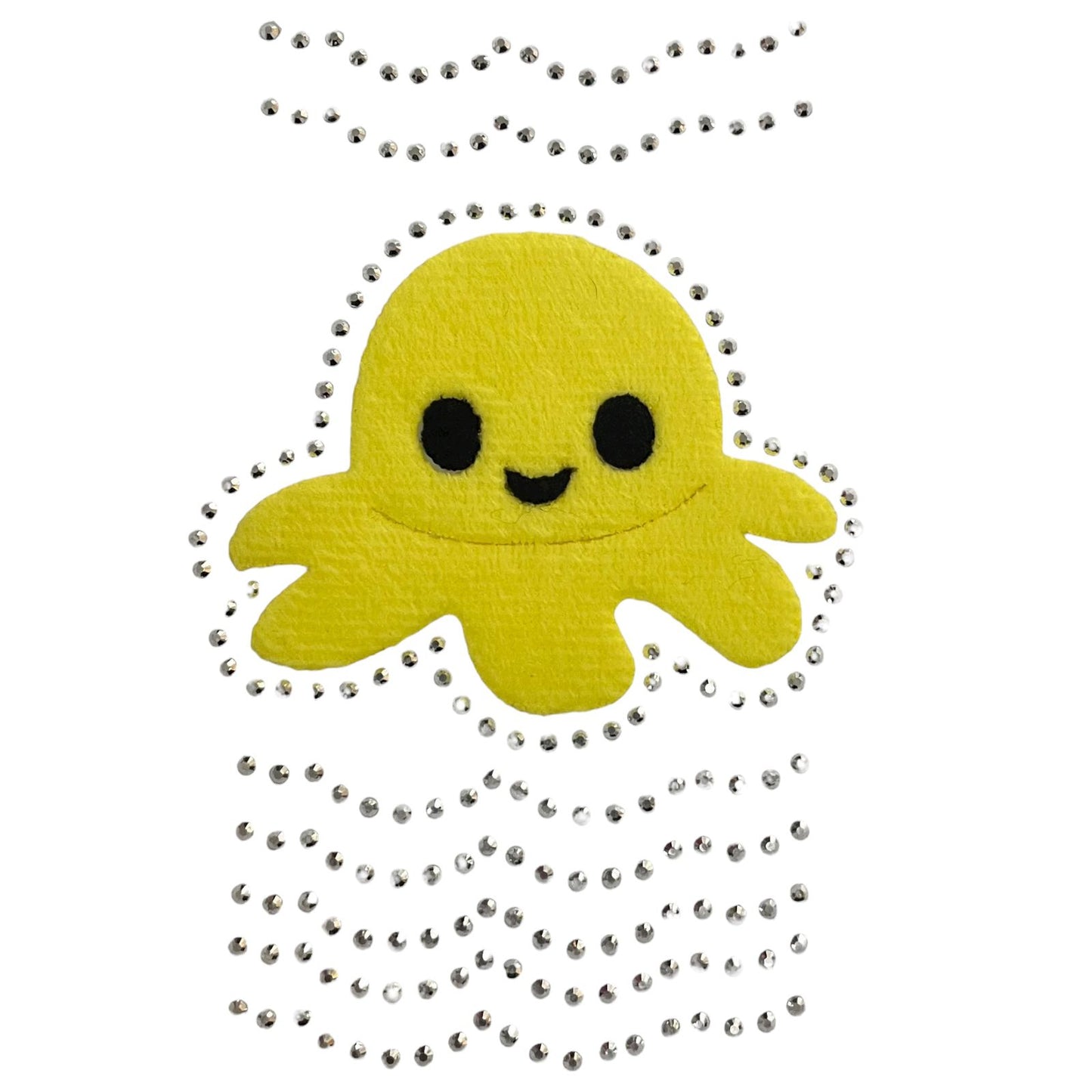 PULPO CON PEDRERIA AMARILLO 13.5*8.1cm -- 0M0709