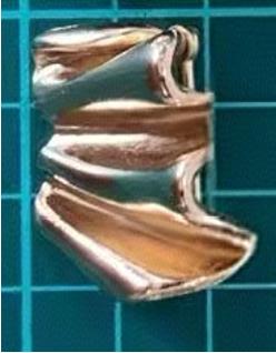 HEBILLA LARGA IRREGULAR ORO-ROSA KXG-22