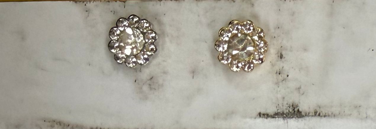 REMACHE BASE ORO PIEDRA BLANCA #8MM ICSF