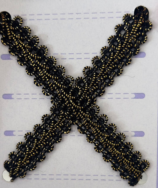 ESPIGUILLA NEGRO CON ORO