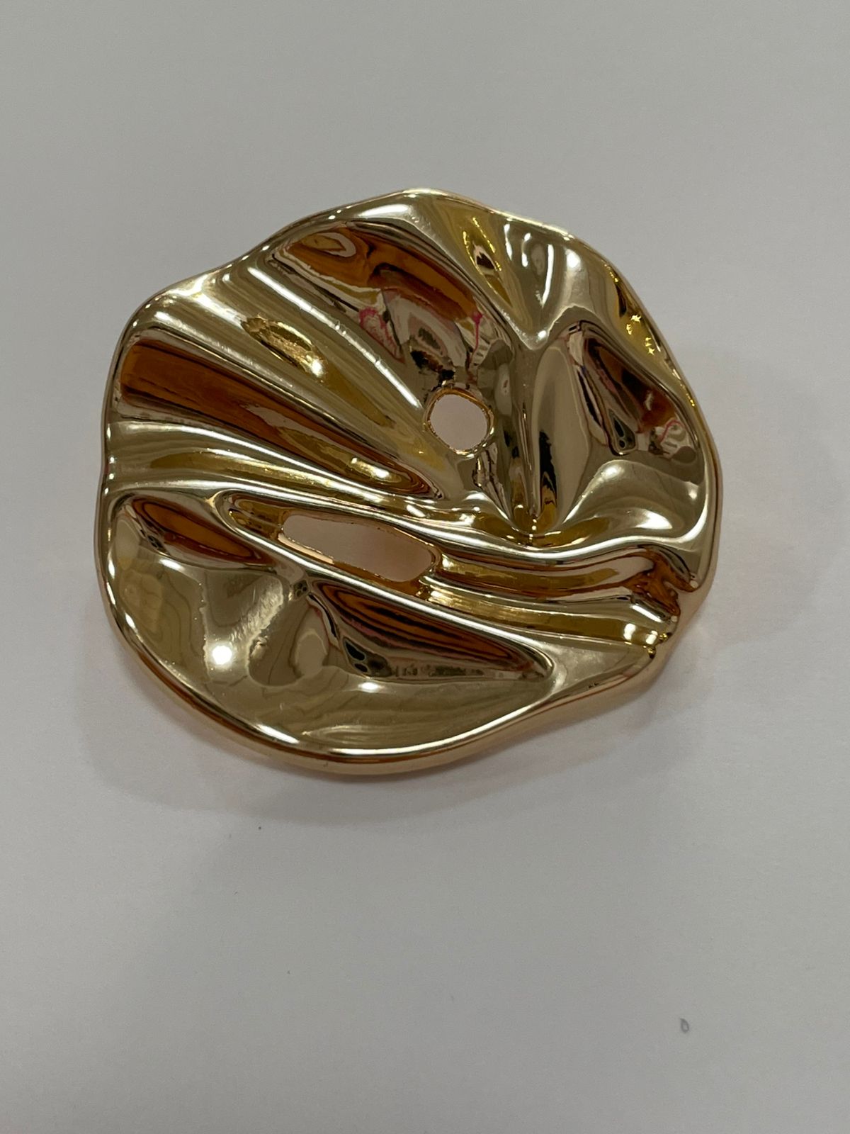 BOTON CIRCULO IRREGULAR ORO ROSA JHS-146