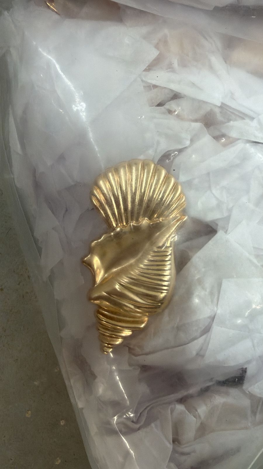 HEBILLA CARACOL-CONCHA ORO ROSA