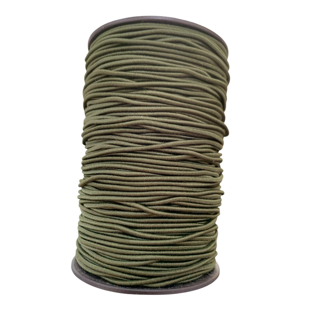 COLA DE RATA ELASTICA VERDE MILITAR #108