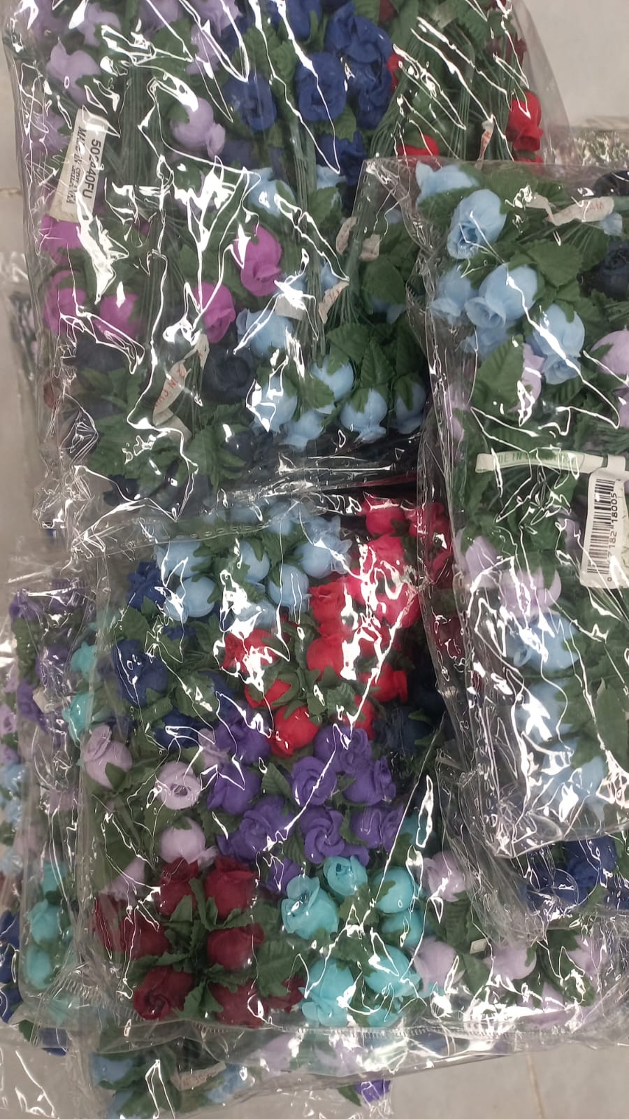 BOTON FLOR EN MADEJA DIFERENTES COLORES