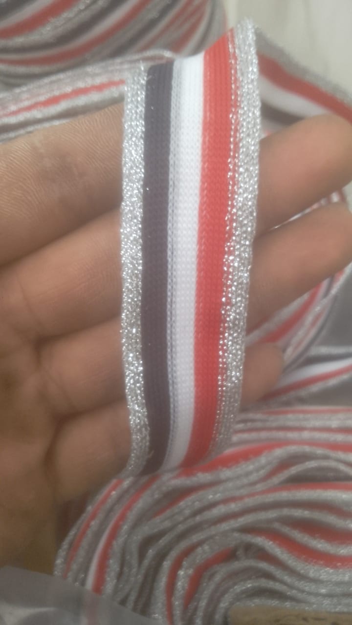 CINTA TRICOLOR CON LUREX
