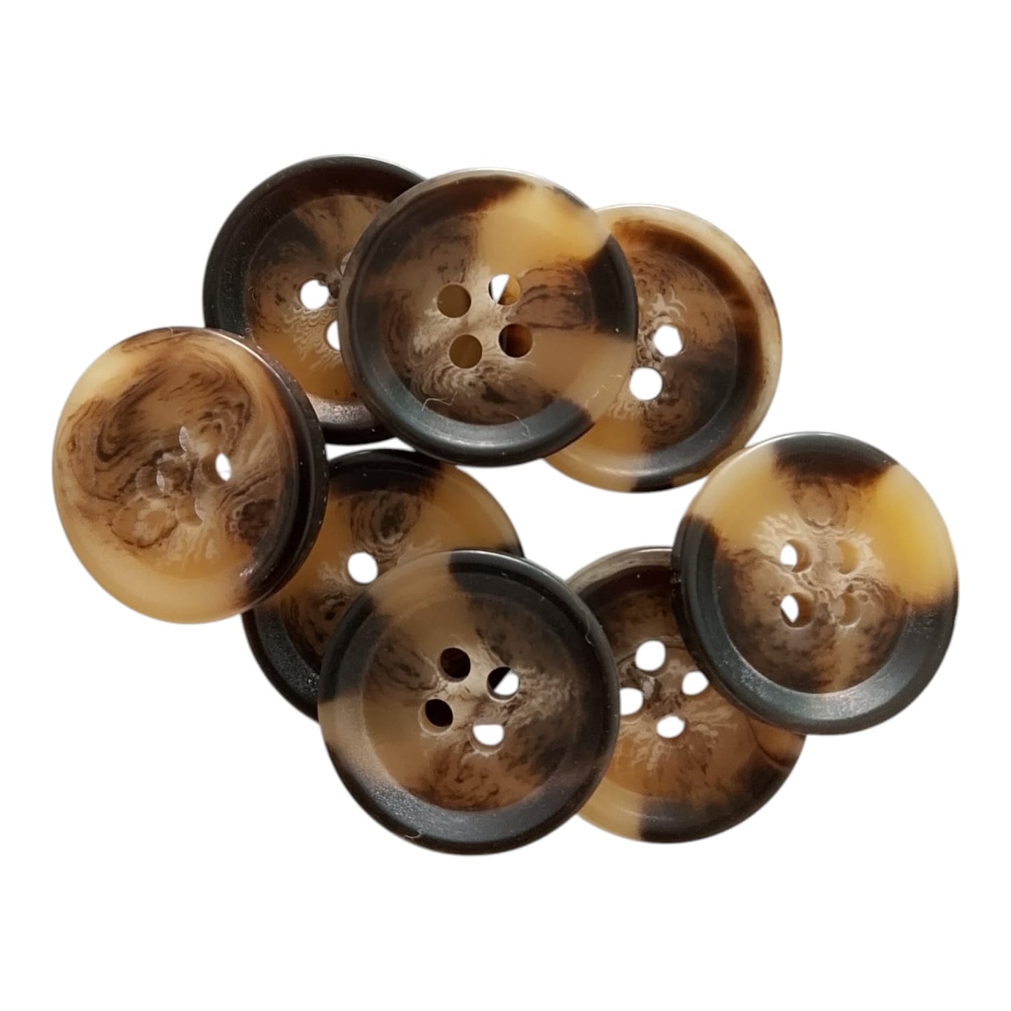 BOTON SASTRE ICSF #32 NEGRO BEIGE MATE