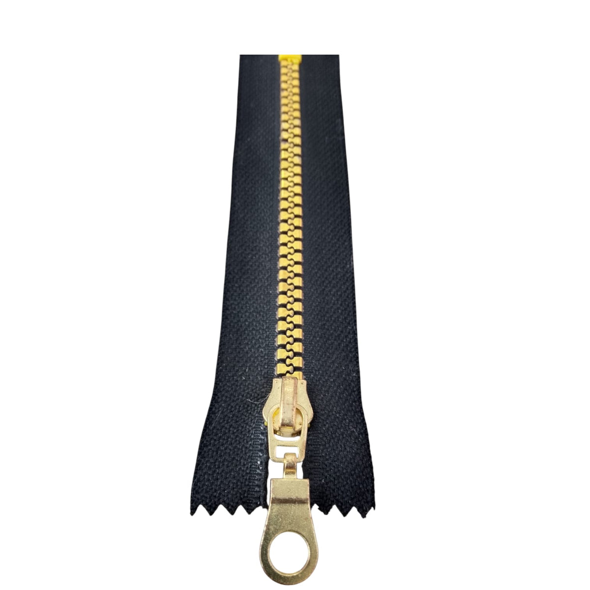 CIERRE PLASTICO DIENTE DORADO #5 10 CM