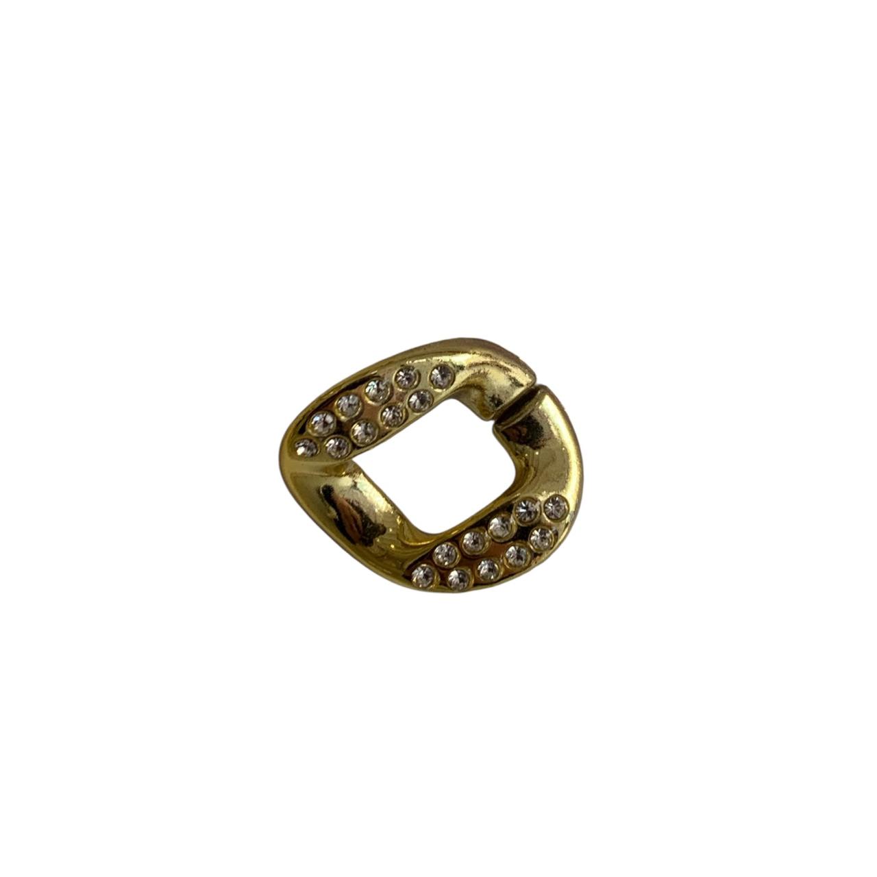ESLABON C/PIEDRA ORO AMARILLO