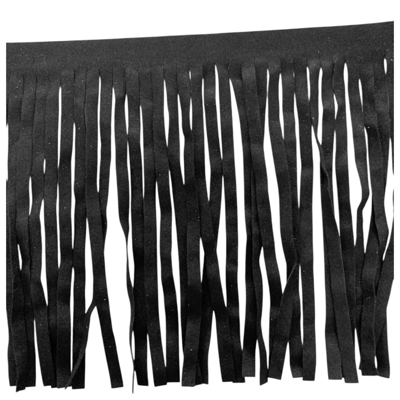 FLECO DE GAMUZA NEGRO LISO