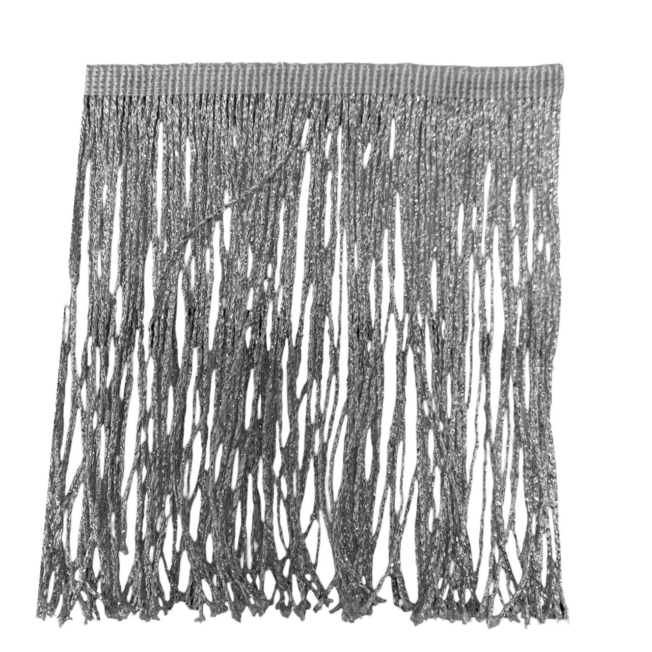FLECO DE SEDA CON LUREX PLATA 15 CM