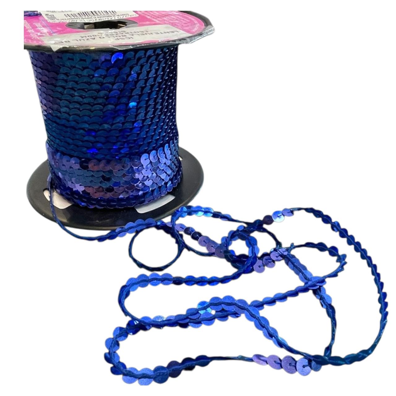 LENTEJUELA ROLLO AZUL REY