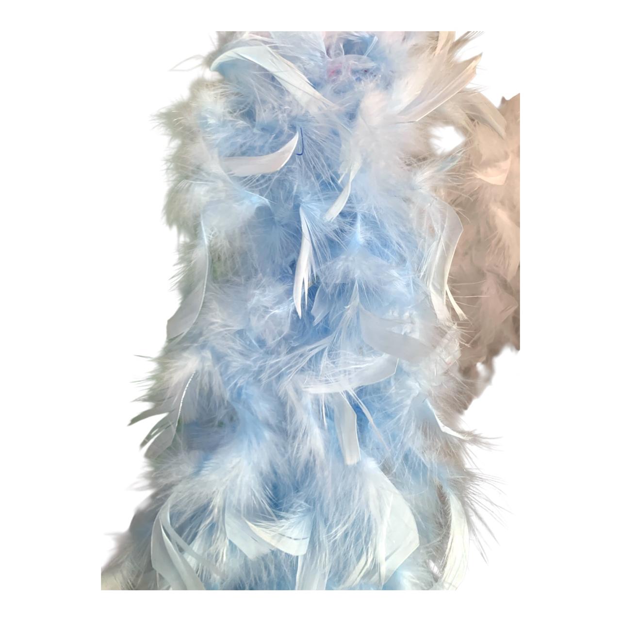 PLUMA AVESTRUZ AZUL CIELO