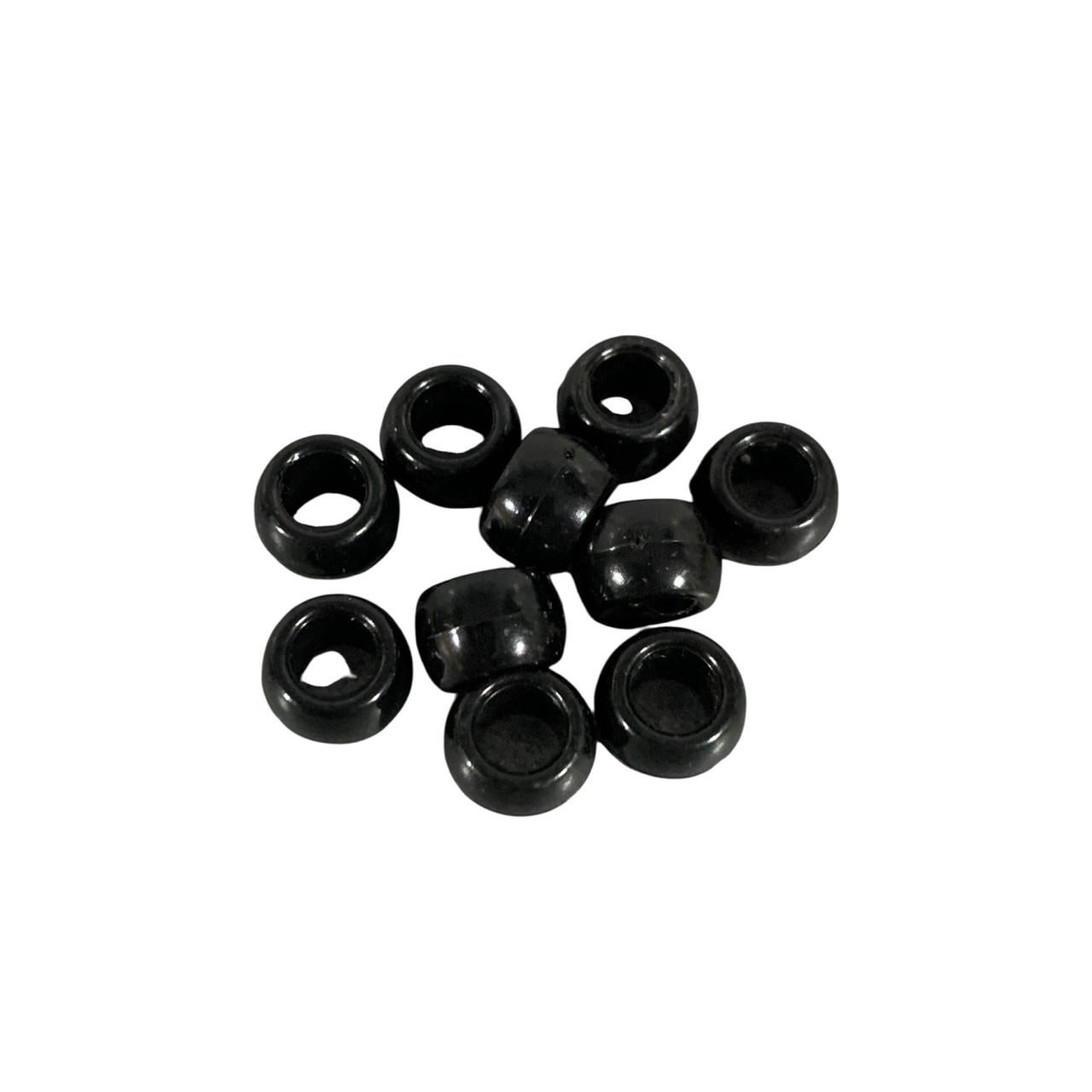CUENTAS DE PLASTICO NEGRO