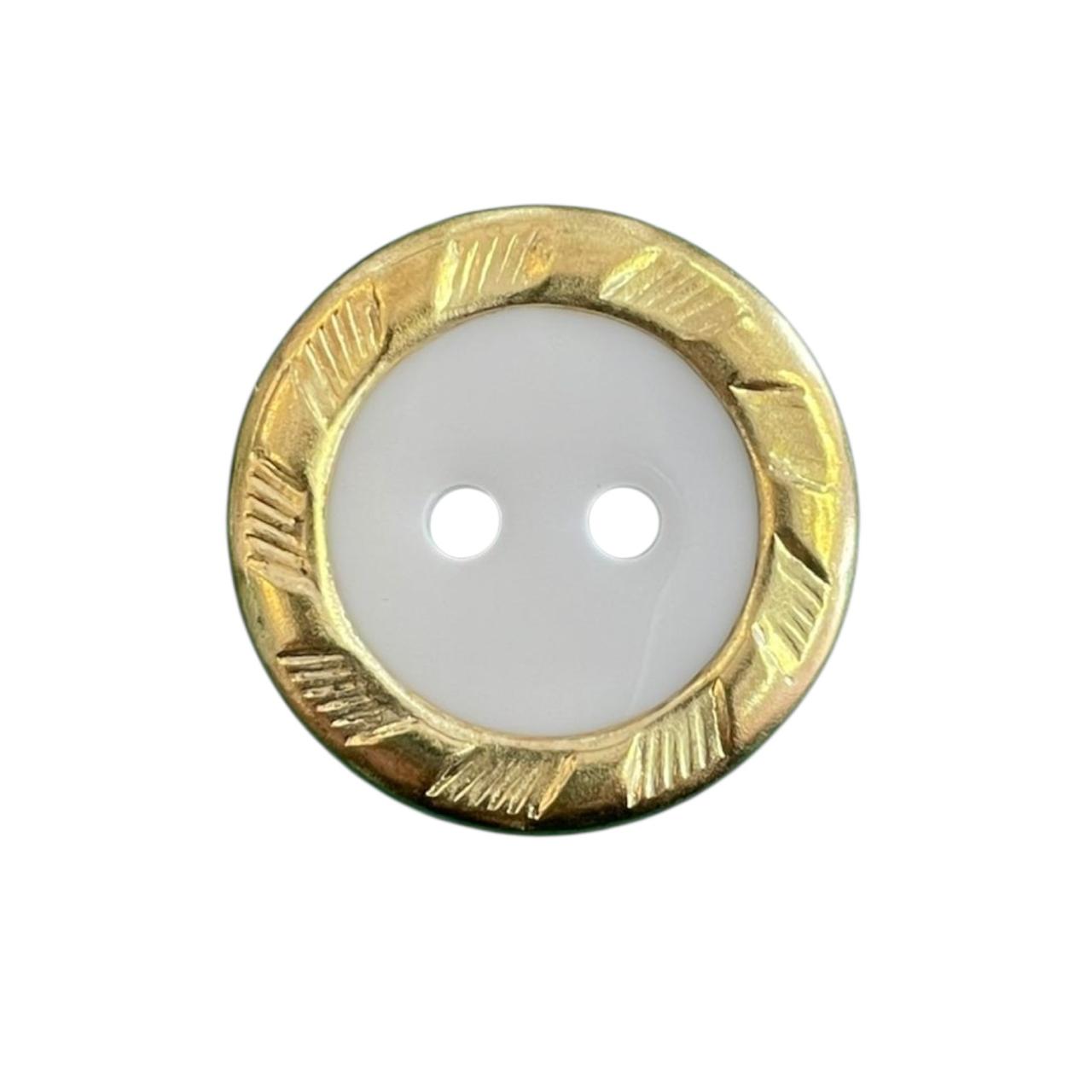 BOTON GRECAS #36 BLANCO ARO DORADO