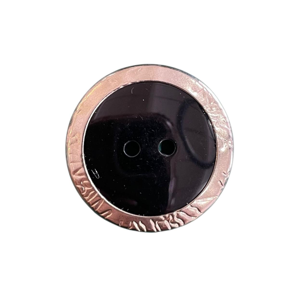 BOTON GRECAS #44 NEGRO ARO PLATA
