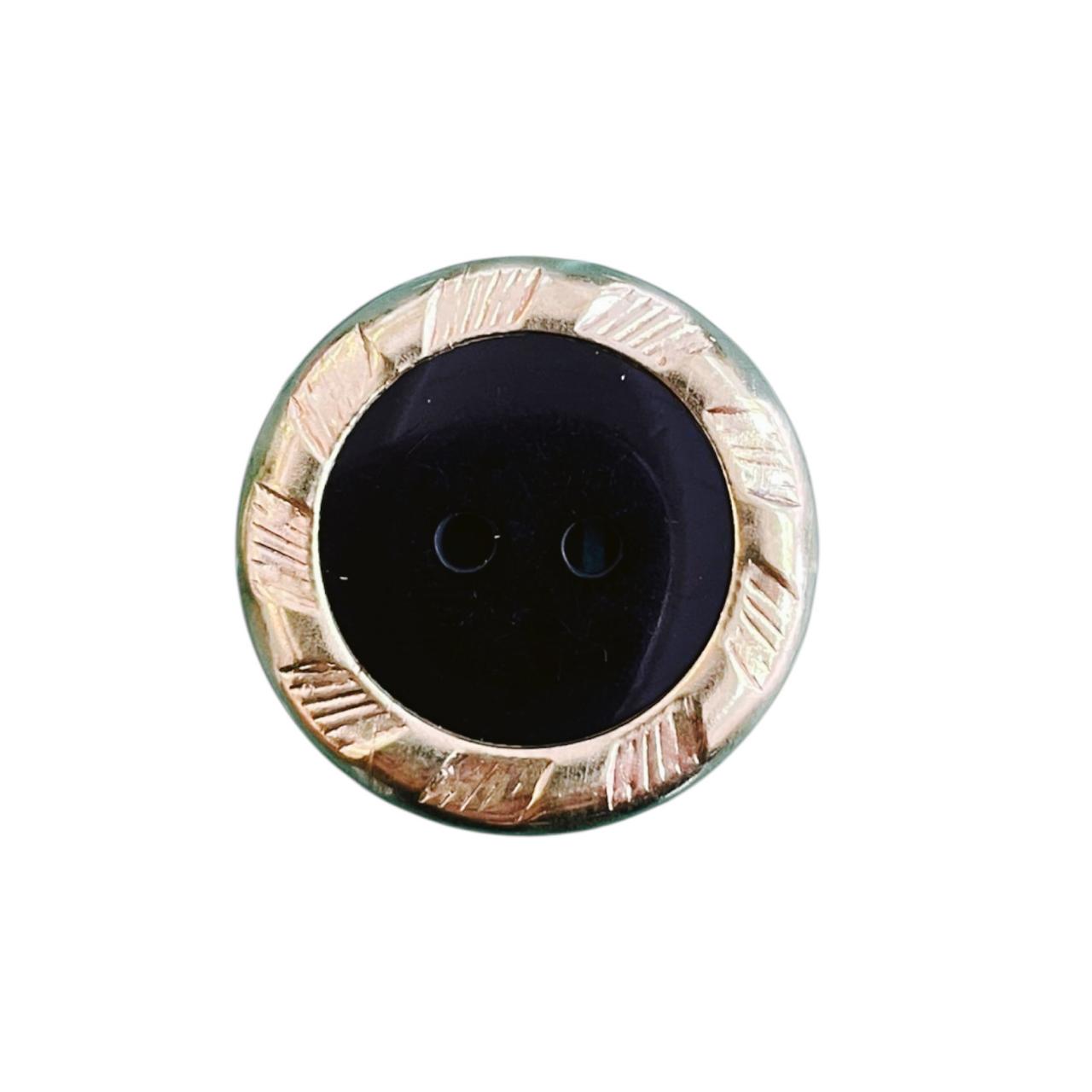 BOTON GRECAS #36 NEGRO ARO DORADO