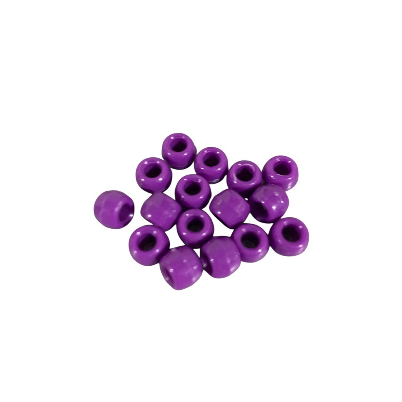 CUENTAS DE PLASTICO MORADAS