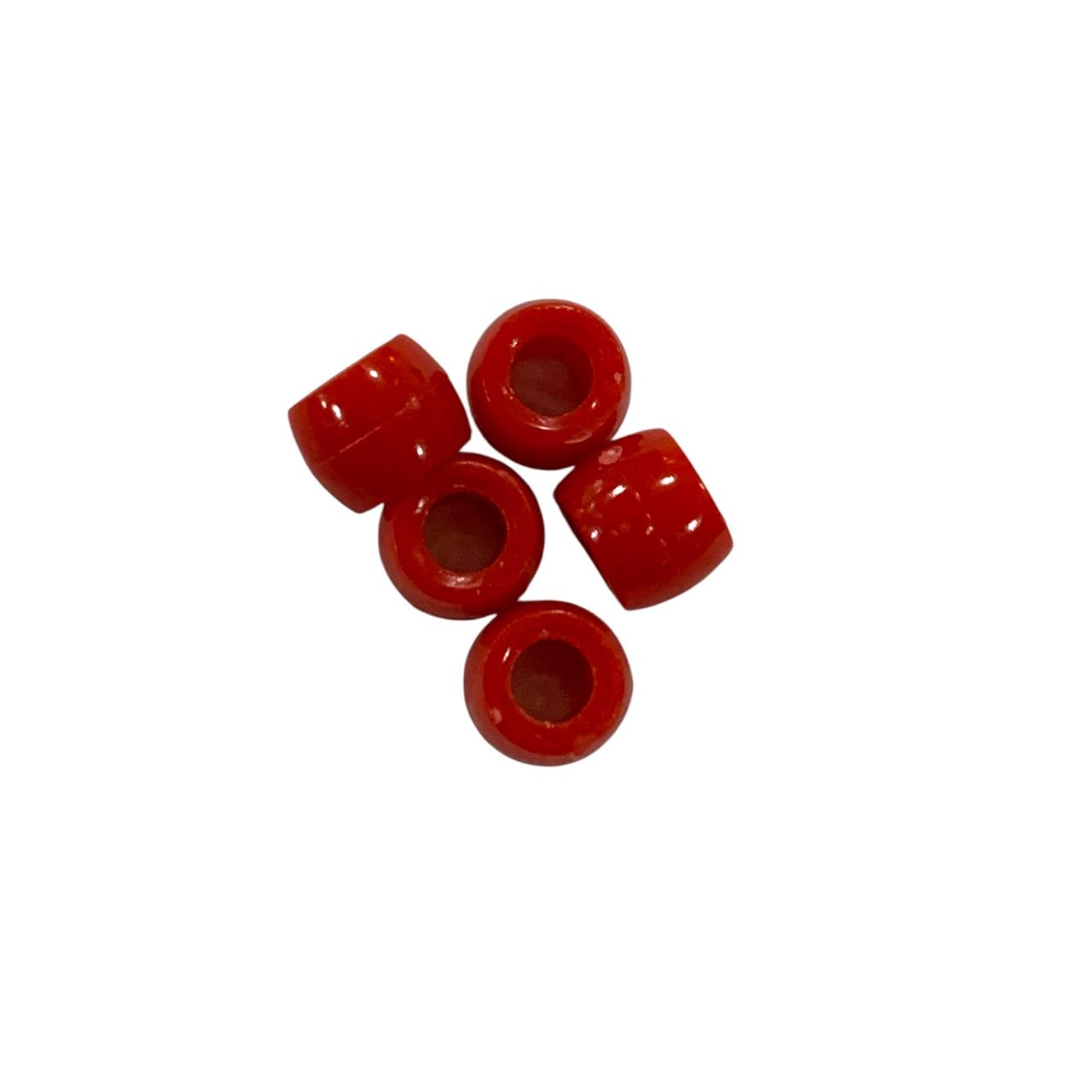 CUENTAS DE PLASTICO ROJO