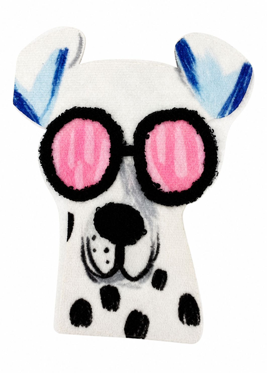 PERRO BLANCO LENTES ROSAS 15-11.8CM
