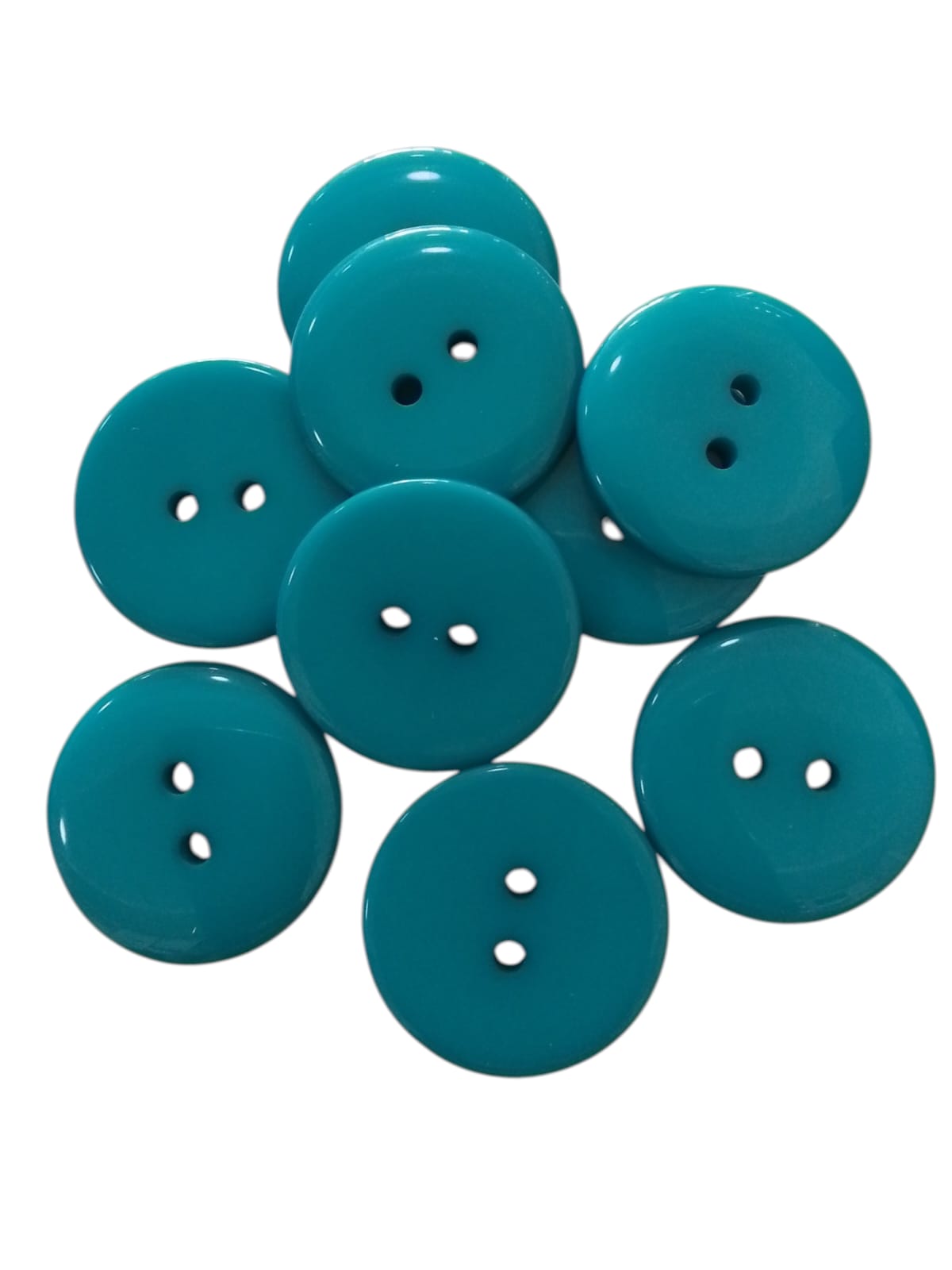 BOTON DE PASTA #36 AZUL TURQUESA GRUESA