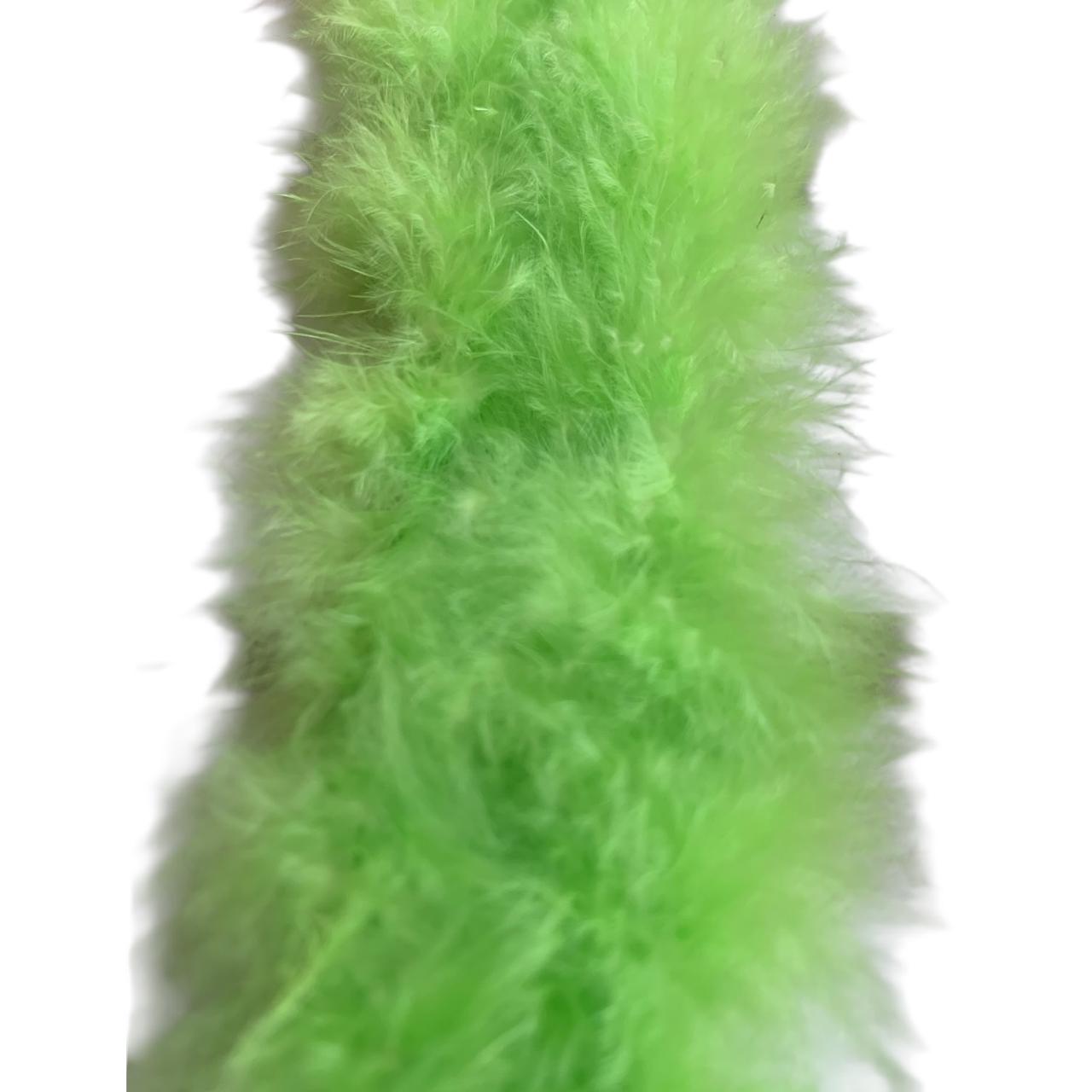 PLUMA MARABÚ MINI VERDE LIMON
