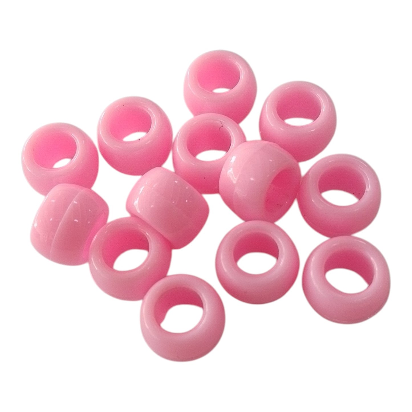 CUENTAS DE PLASTICO ROSA BEBE