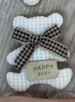 PELUCHE OSO HUESO MOÑO LISTON CAFE