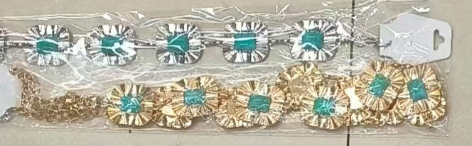 CINTO CON HEBILLA CUADRADA IRREGULAR PLATA Y PIEDRA JADE