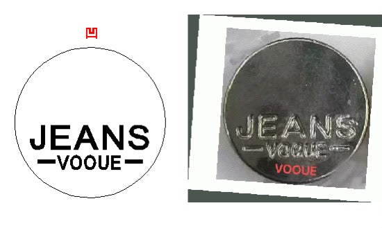 BOTON REMACHE JEANS VOGUE ORO