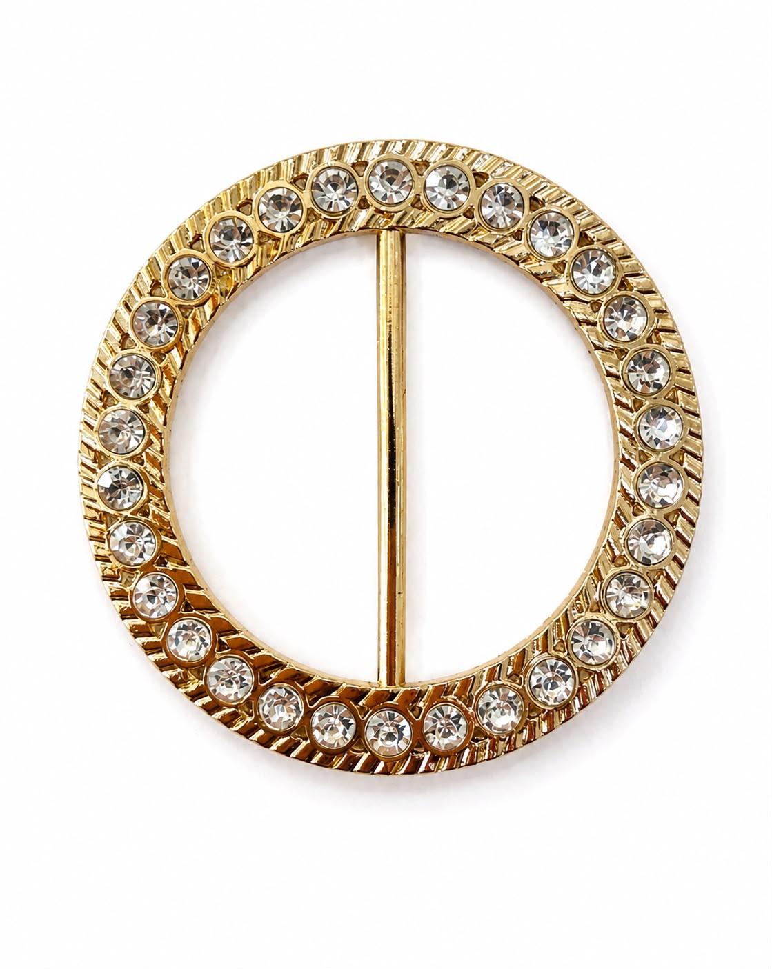 HEBILLA CIRCULO ORO AMARILLO