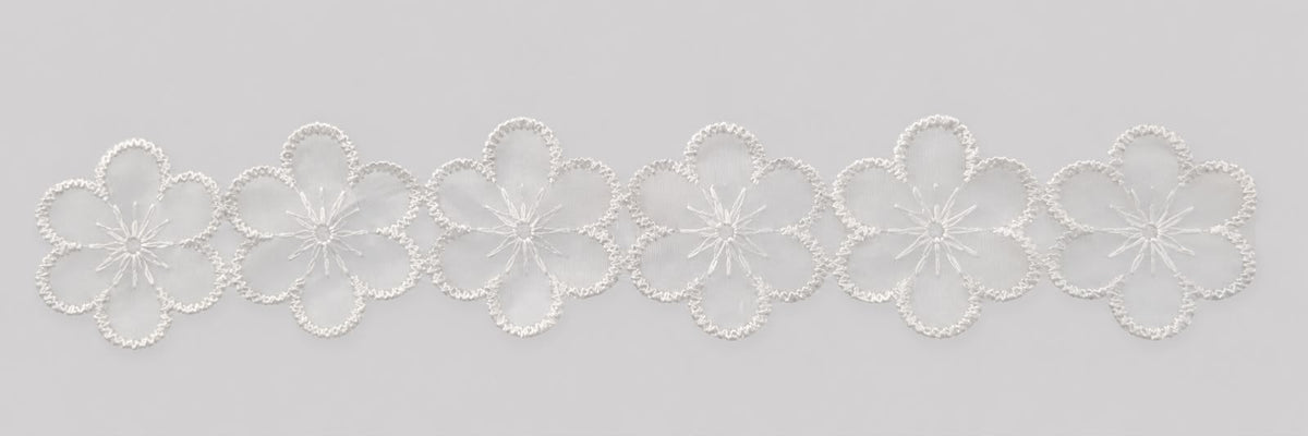 CINTA FLORES BLANCO