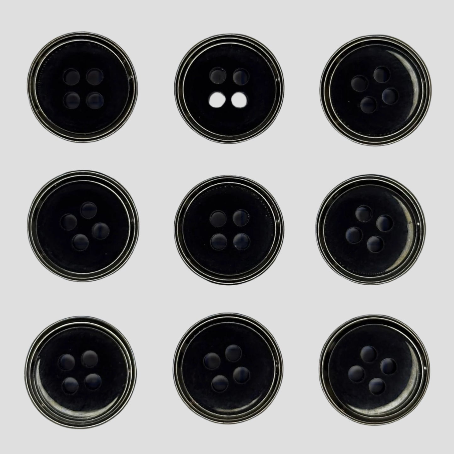 BOTON SASTRE ARILLO METALIZADO NEGRO #24