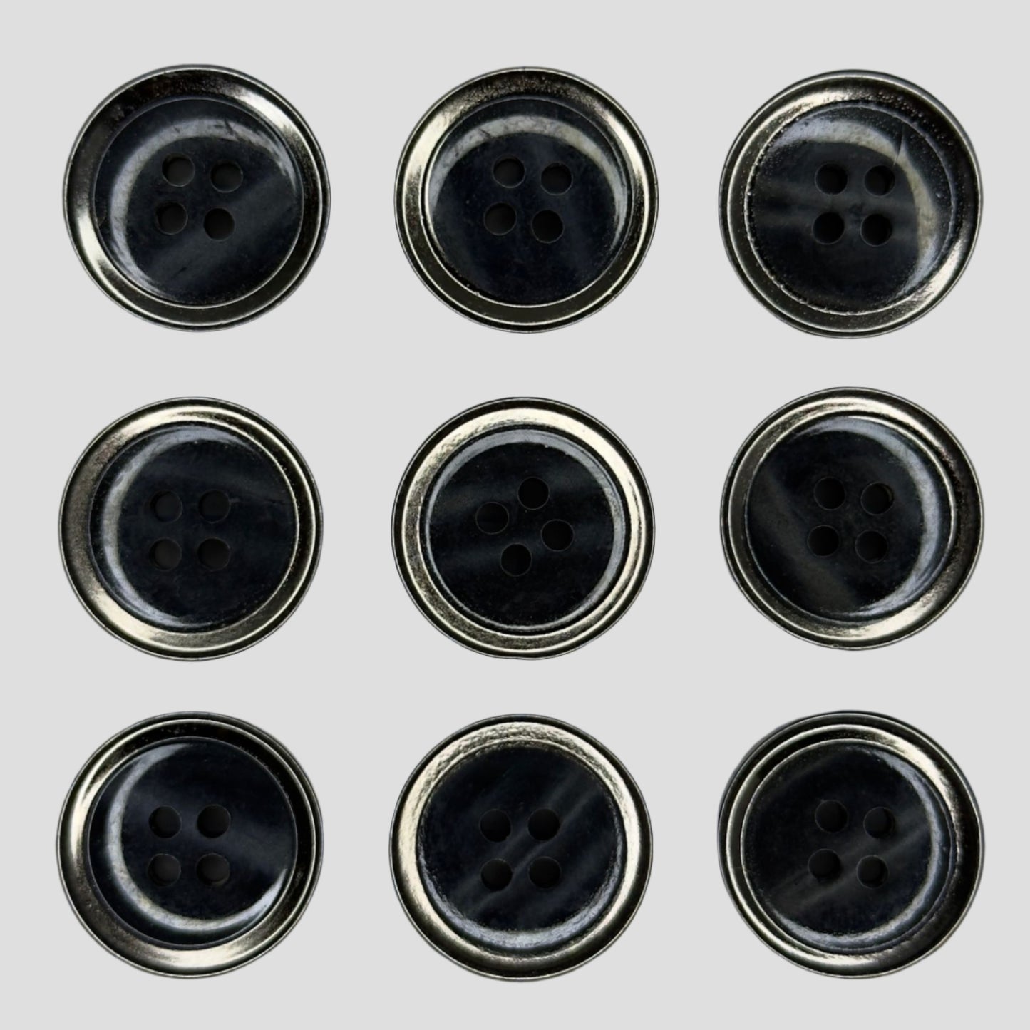 BOTON SASTRE ARILLO METALIZADO NEGRO #32