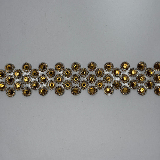 Cinta de Pedreria - circulos - oro