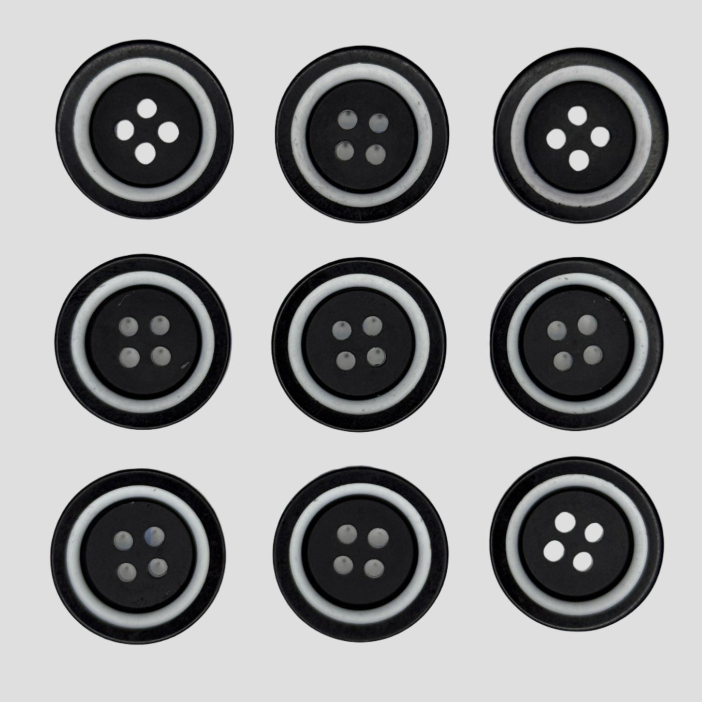 BOTON SASTRE BICOLOR NEGRO #32