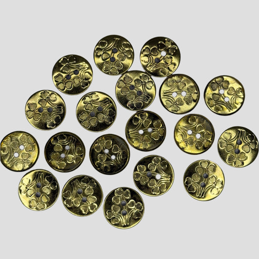 BOTON DE FLORES MACETA #36 ORO