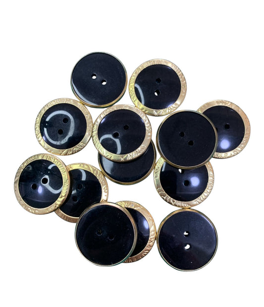 BOTON GRECAS #44 NEGRO ARO DORADO