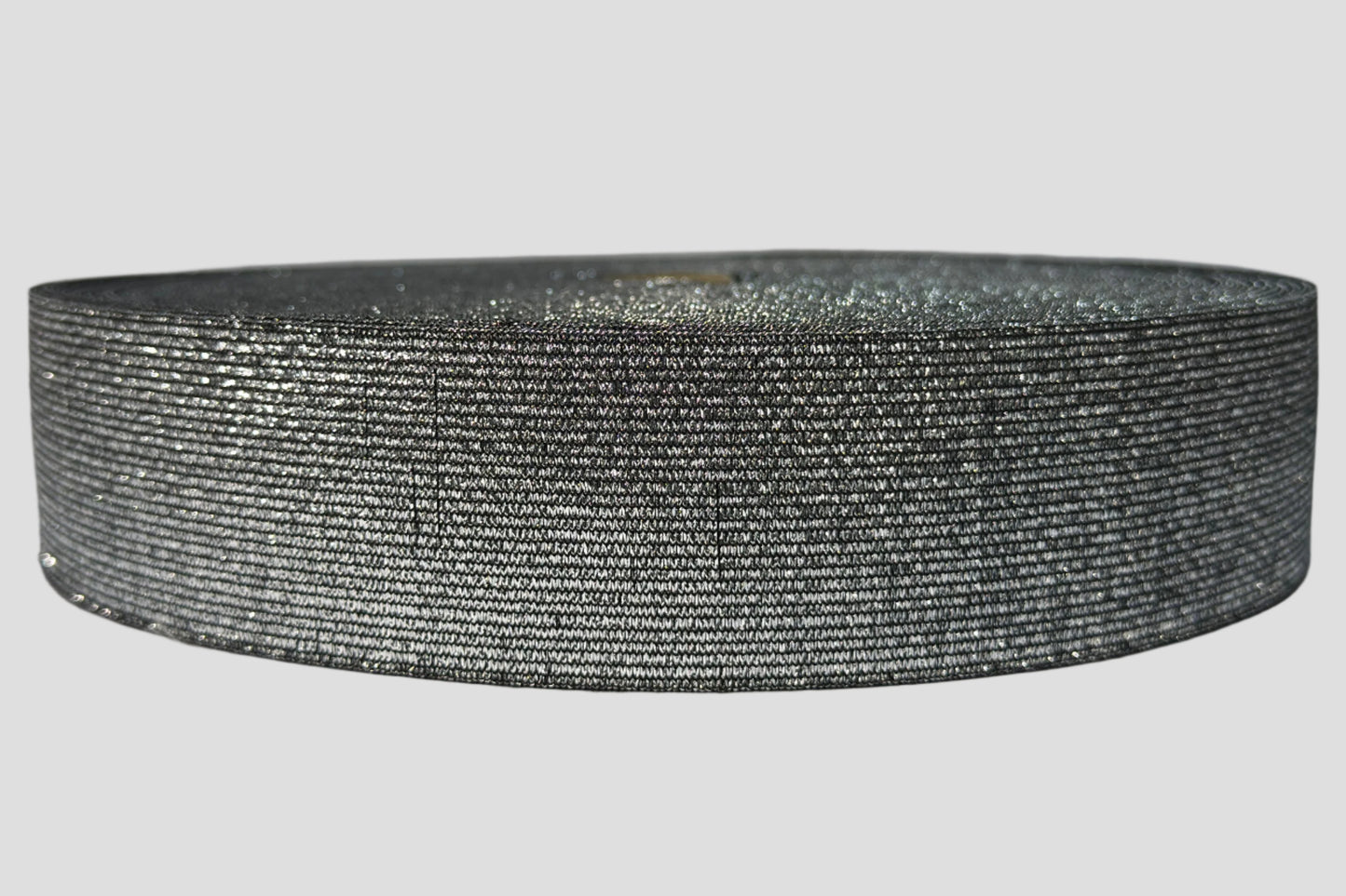 ELASTICO LUREX PLATA/NEGRO